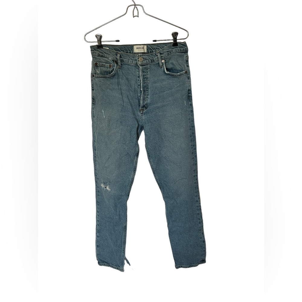 AGOLDE Nico High Rise Distressed Jean. 27” inseam Size 27 Excellent a20